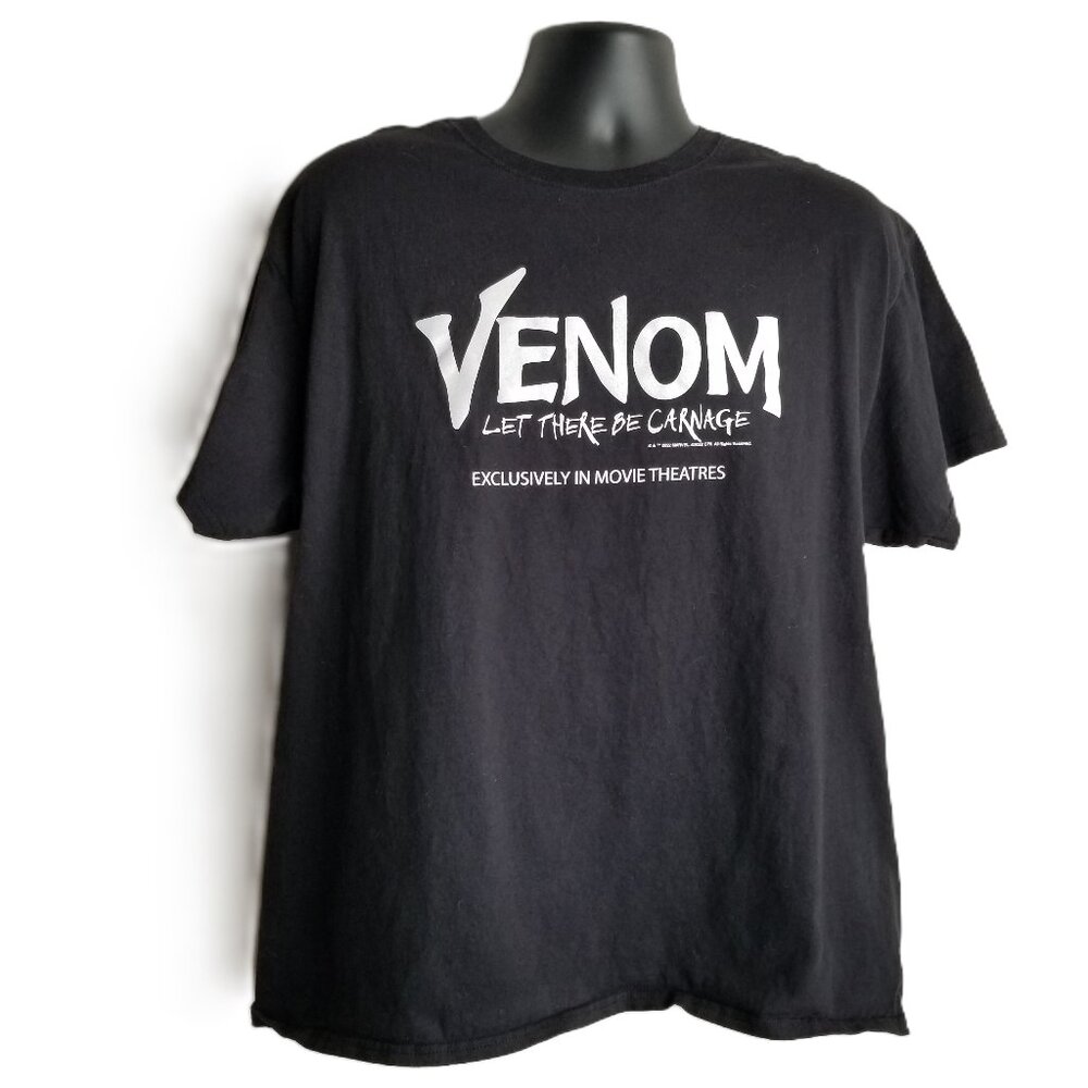 Venom Let There Be Carnage 2021 Movie Promo T Shirt Mens XL Marvel Black